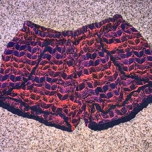 pink and blue shorts